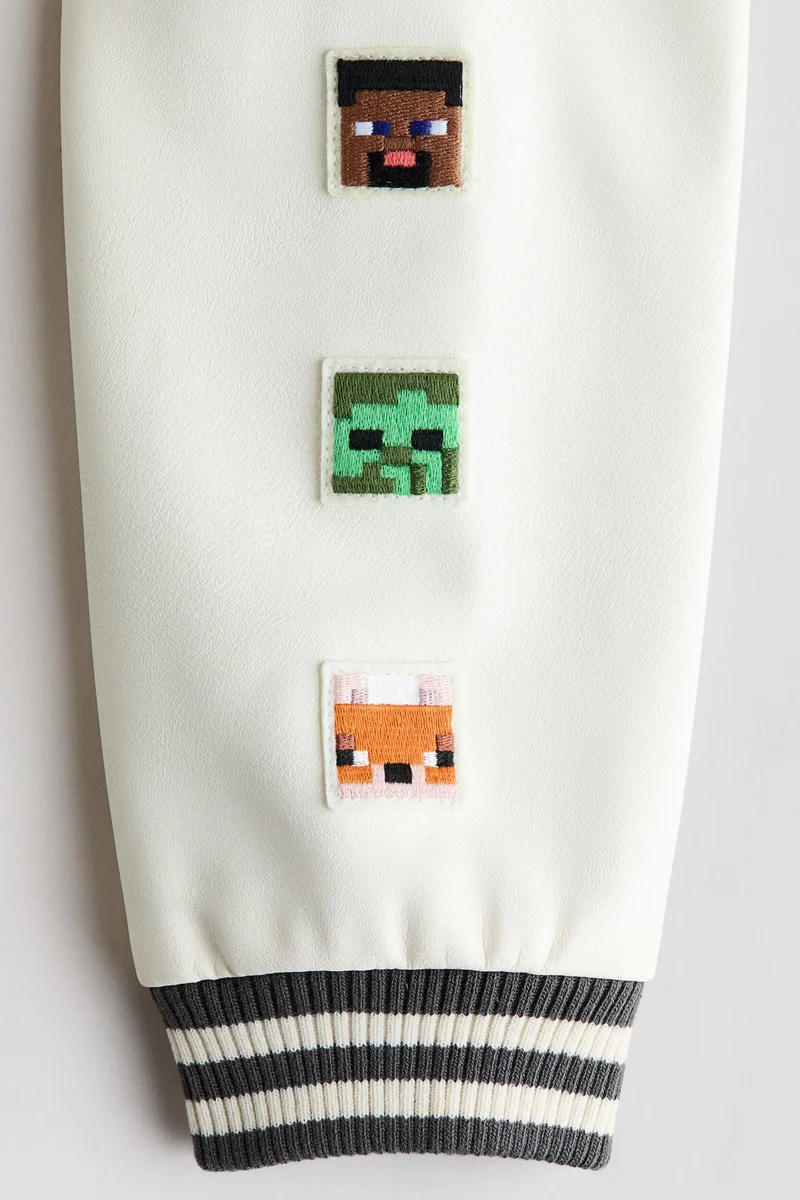 اتش اند ام جاكيت بيسبول مزخرف